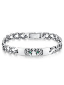 Pulseira masculina Tigre banhado a prata