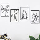 Painel Decorativo Feminino Vazado em Metal – Arte de Parede Moderna para Casa